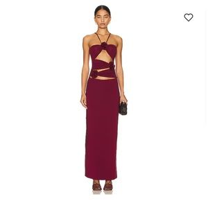 Veranera Maxi Dress in Burgundy